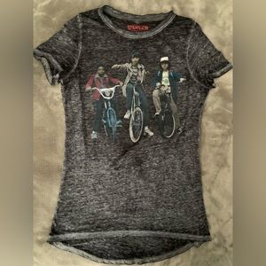 Stranger Things T-Shirt Womens cut size XS grey/ black